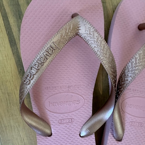 Havaianas Women’s Top Tiras Flip Flops Size 7/8W Ballet Rose - Picture 6 of 6